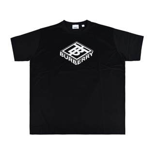 BURBERRY 立方體LOGO純棉短袖T恤(男款/黑)