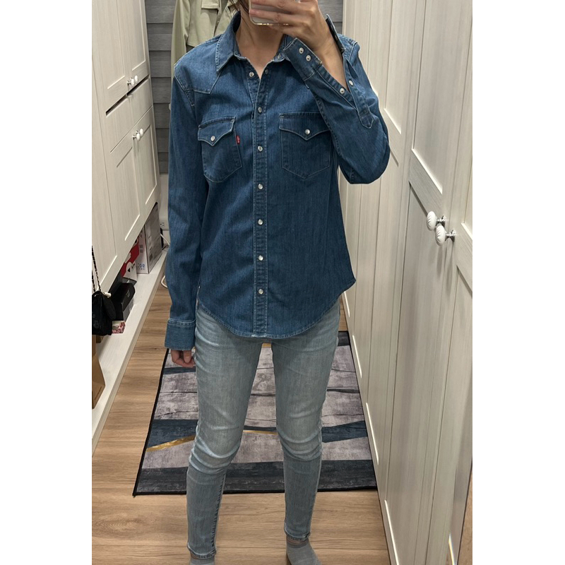 正_LEVI’S經典牛仔長袖襯衫_二手牛仔襯衫