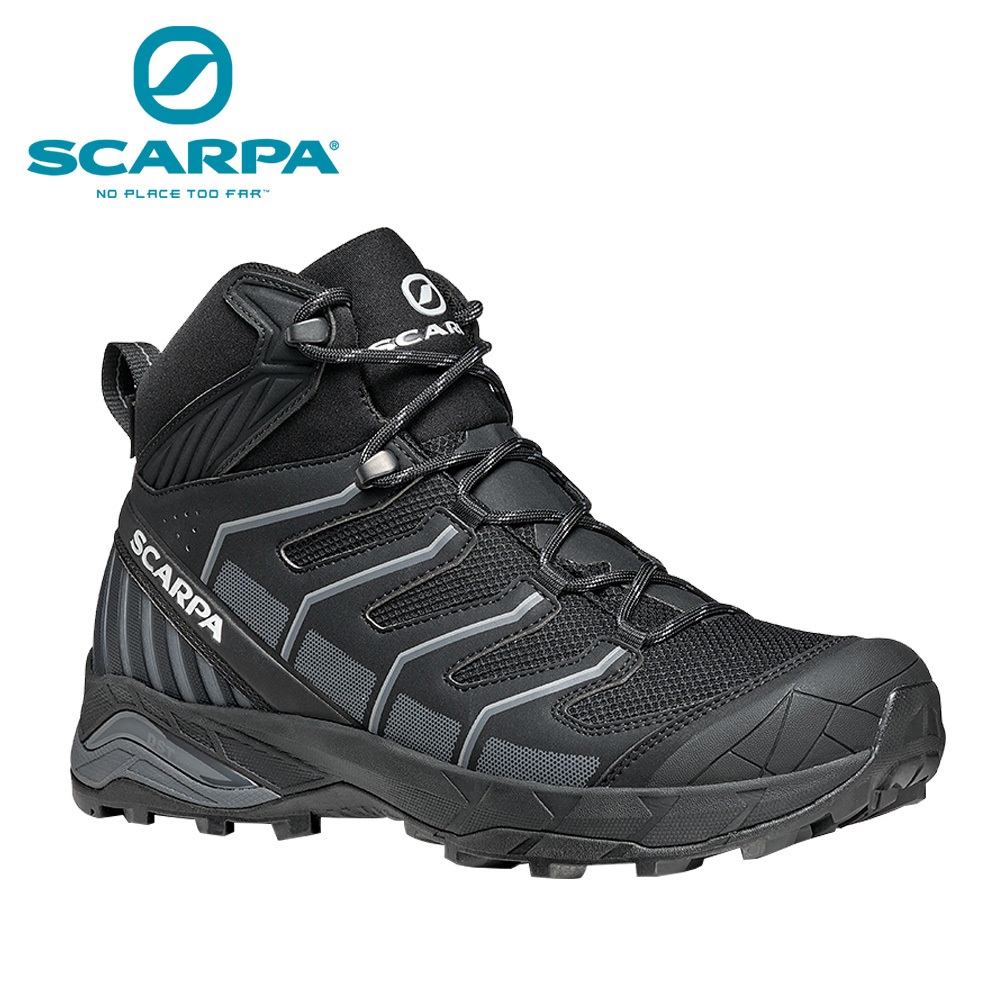 【SCARPA】原廠貨 男 MAVERICK MID GTX 防水登山鞋/郊山鞋 藍-黑灰 (090200)