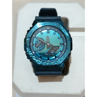 近全新 台灣公司貨CASIO卡西歐G-SHOCK 40周年限定 探險家之石 堇青石藍 金屬橡樹手錶 2140GEM