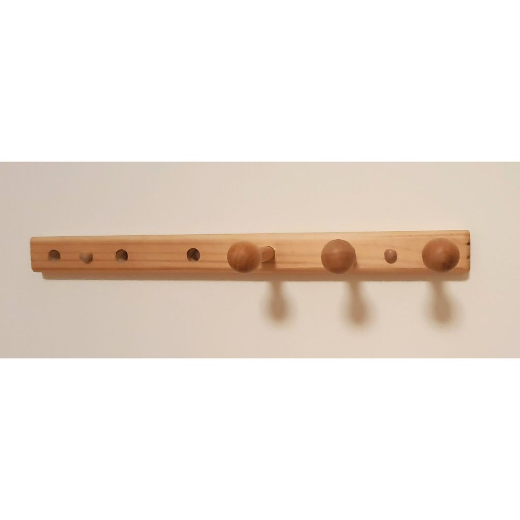 一字型洞洞板_衣架式洞洞板_出貨含3根火柴棒_(孔徑15mm_孔距80mm)_洞洞板_圓木棒_火柴棒_層板_光玩木頭