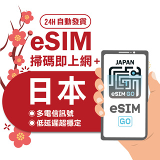 【日本eSIM】24H自動發貨 免等待 免插卡 esim sim卡 esim日本 日本網卡 日本上網卡 日本網路卡