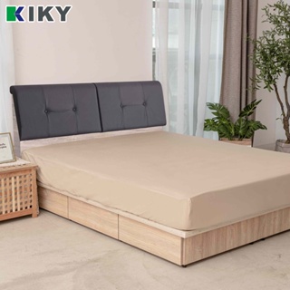 【KIKY】小吉岡床頭片搭配抽屜床底 二件組 台灣製造｜耐污貓抓皮靠枕 床頭片 ✧單、雙人、加大床組✧ 抽屜床組
