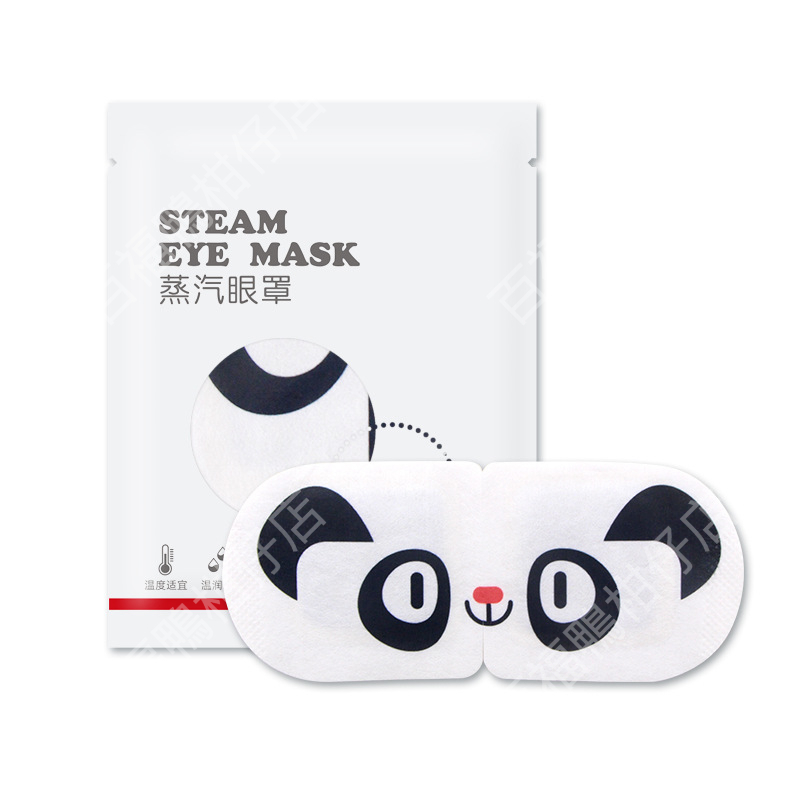 🔥熱銷現貨速發🔥蒸氣眼罩 敲可愛 熊貓造型 無味 熱敷貼 蒸氣SPA 眼睛熱敷 眼部按摩 熱敷按摩貼