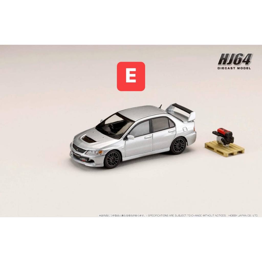 TSAI模型車販賣鋪 現貨賣場 1/64 MITSUBISHI LANCER GSR EVOLUTION 9 銀色