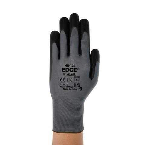 Ansell 48128 舒適耐磨手套 Nitrile塗層 抓握力 輕薄舒適 用於輕度油性環境 #工安防護具專家