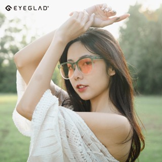 【輕巧折疊/ 台灣製造/ EYEGLAD】SunFold 輕量化折疊太陽眼鏡 松石綠 (偏光粉紅片)