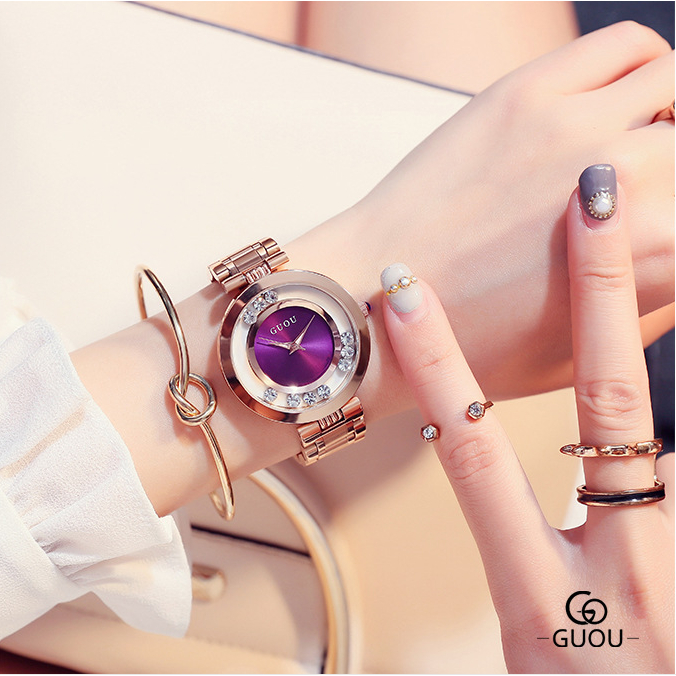 新款 Guou古歐輕奢鋼帶女表 韓版防水手錶女 時尚氣質指針手錶 女生高級石英錶 女款時裝表 閨蜜 女錶 女手錶