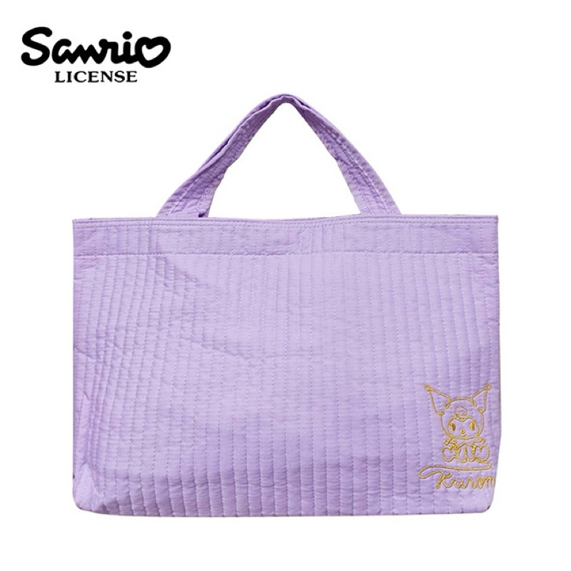 日本代購 全新現貨 紫色庫洛米 三麗鷗 刺繡手提袋 手提包 托特包 手提袋 大耳狗 美樂蒂 酷洛米