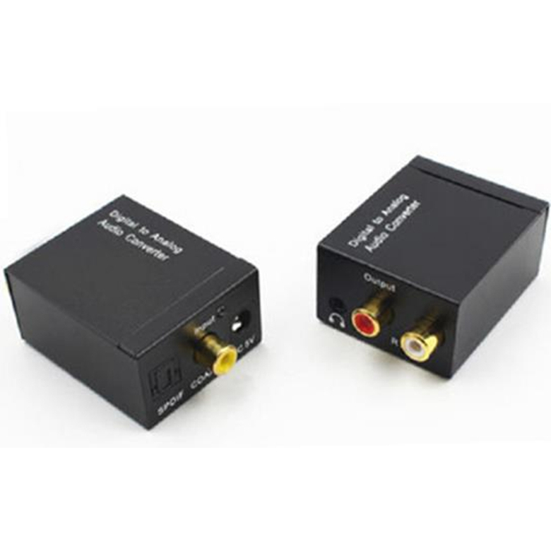 光纖轉AV信號或是轉成3.5mm立體耳機信號輸出,光纖轉換器,數位光纖轉換類比AV信號,同軸數字光纖轉模擬信號音頻轉換器