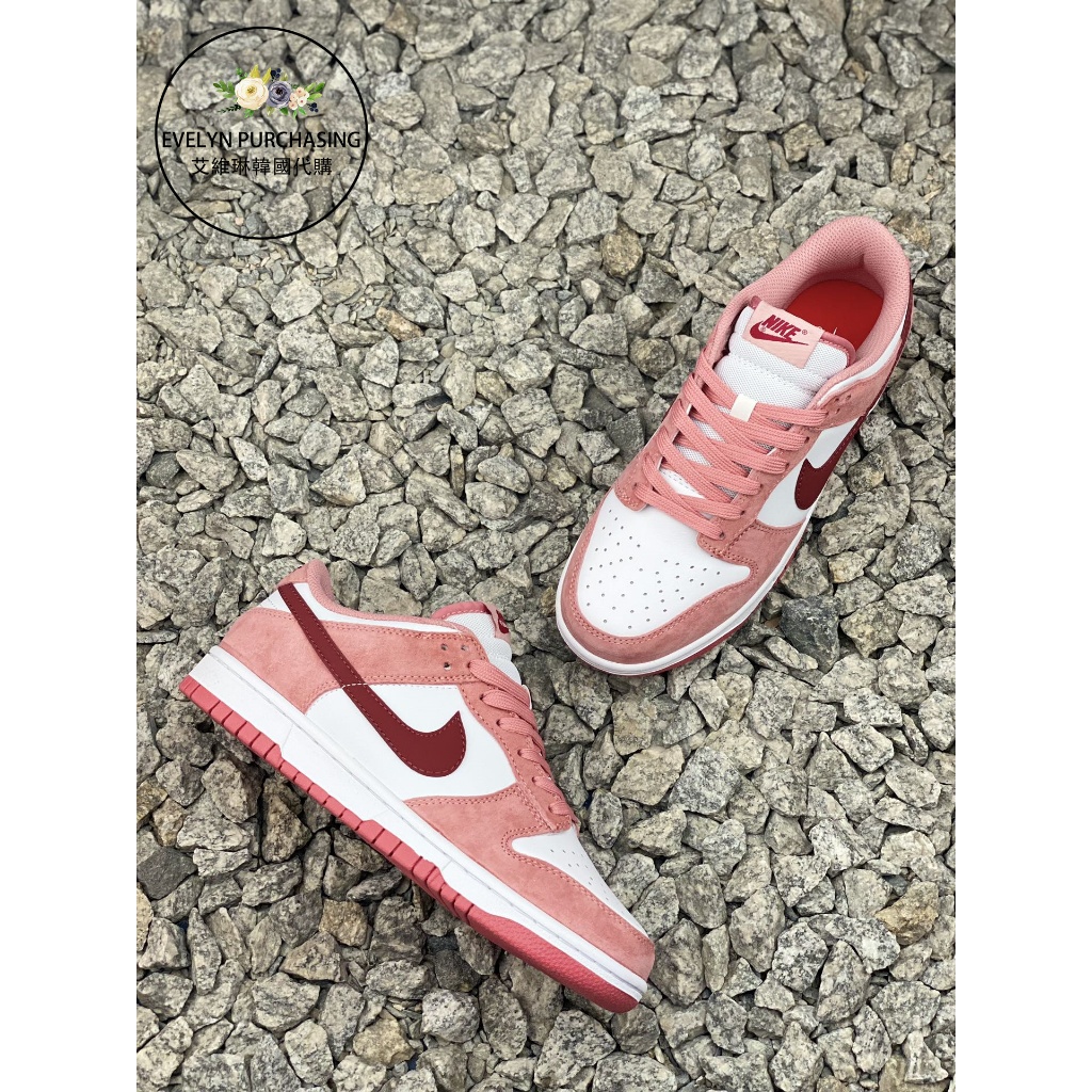 Dunk Low WMNS "Valentine' s Day" 板鞋 白粉 FQ7056-100