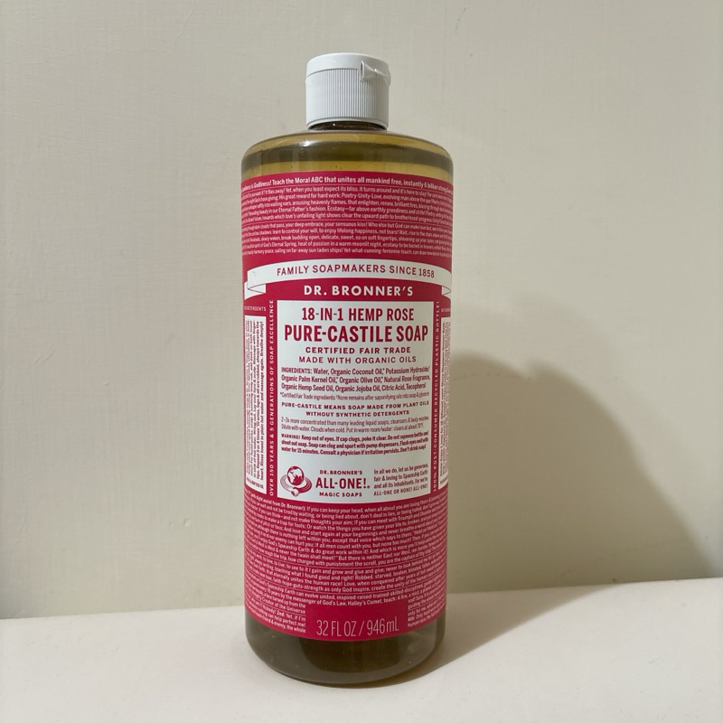 Dr.Bronner’s 布朗博士 潔膚露-玫瑰(946ml/32oz)