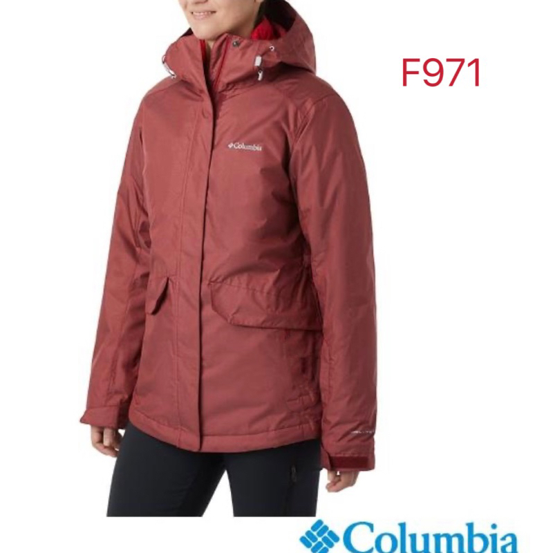columbia （L）長版F19女OT防水保暖外套紅色