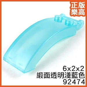 樂高 LEGO 緞面 透明淺藍 6x2x2 擋風 玻璃 車窗 92474 6290571 Blue Windscreen
