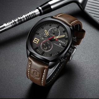 爆款卡瑞恩商務霸氣時尚潮流男士防水手錶 學生真皮大錶盤石英行事曆男錶 高階大氣男生手錶 男士手錶 手錶男