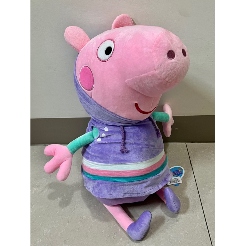 快速出貨 Peppa Pig 粉紅豬小妹 運動服 帽T裝 可愛粉紅豬 佩佩豬 粉紅豬（18英吋、高 45 cm) 娃娃