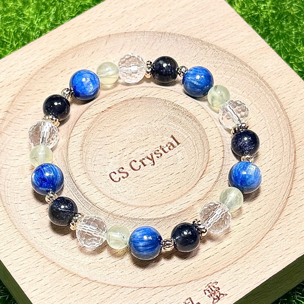 CS Crystal 編號535 - 藍晶石+透體白水晶+堇青石+葡萄石設計款