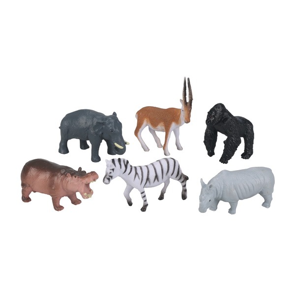 【現貨】動物 動物模型 恐龍 仿真動物 桶裝動物模型組-6PCS混款 恐龍玩具 動物玩具 興雲網購旗艦店