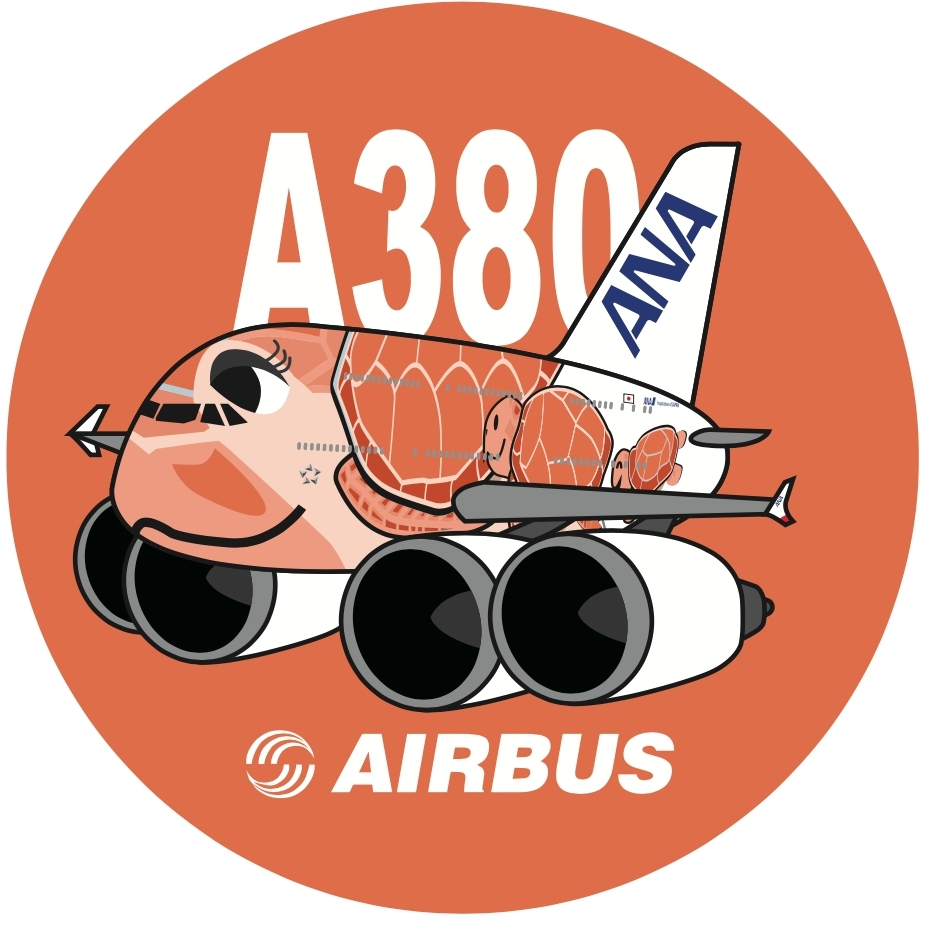 RBF現貨  ANA A380 ORANGE 7CM STICKER 貼紙 S-C-380-NH-O