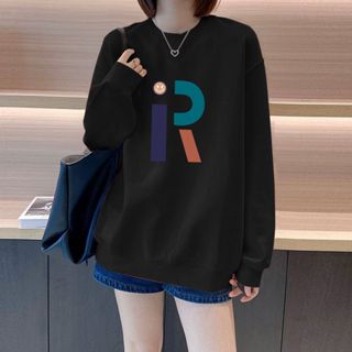 【工廠直銷】學生黨衣服 青少年冬季加絨加厚衛衣女2023新款春秋圓領套頭冬季加絨加厚上衣 長袖衛衣 大學t女 長袖上衣