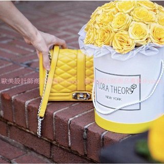 搬家出清 原價295美金 Rebecca Minkoff Love 小香風陽光黃銀鏈 Sunshine 菱格紋兩用側肩包