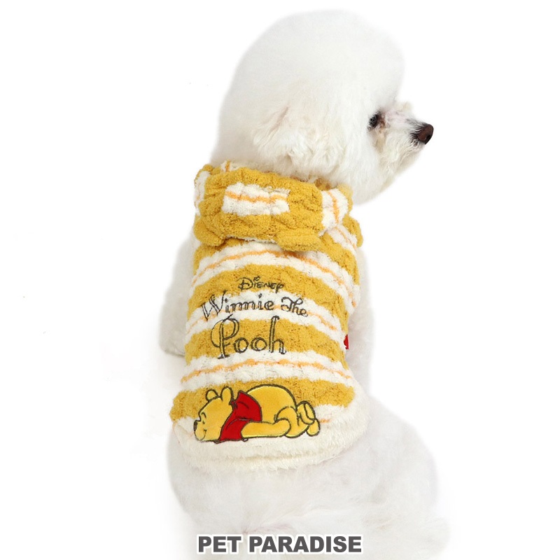 【PET PARADISE】維尼POOH保暖厚絨連帽上衣 (3S/DSS/SS/DS/S)｜DISNEY 2023新款