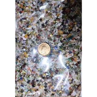 {滿百出貨}天然彩色五行水晶碎石（細小），500公克，1000公克一包