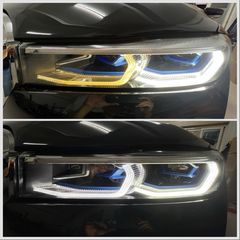 BMW日行燈光圈更換，日行燈修復、導光條更換、光圈修復更換、日行燈光源更換