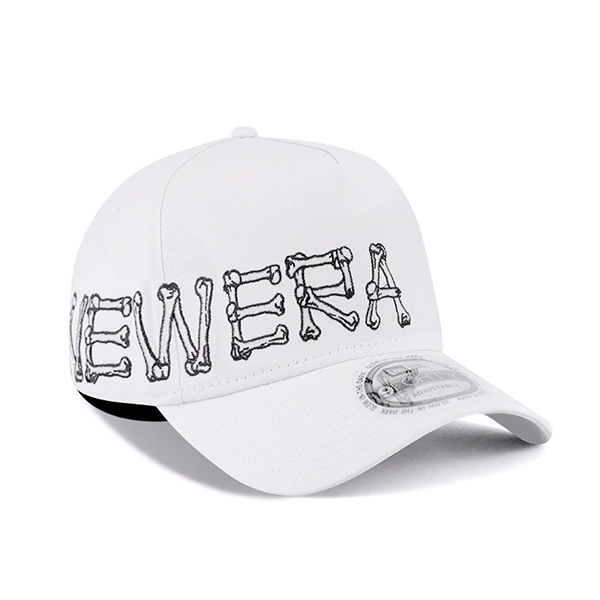 【NEW ERA】經典排字 骨頭 夜光 白色 卡車帽 9FORTY 街頭 搞怪 惡搞【ANGEL NEW ERA】