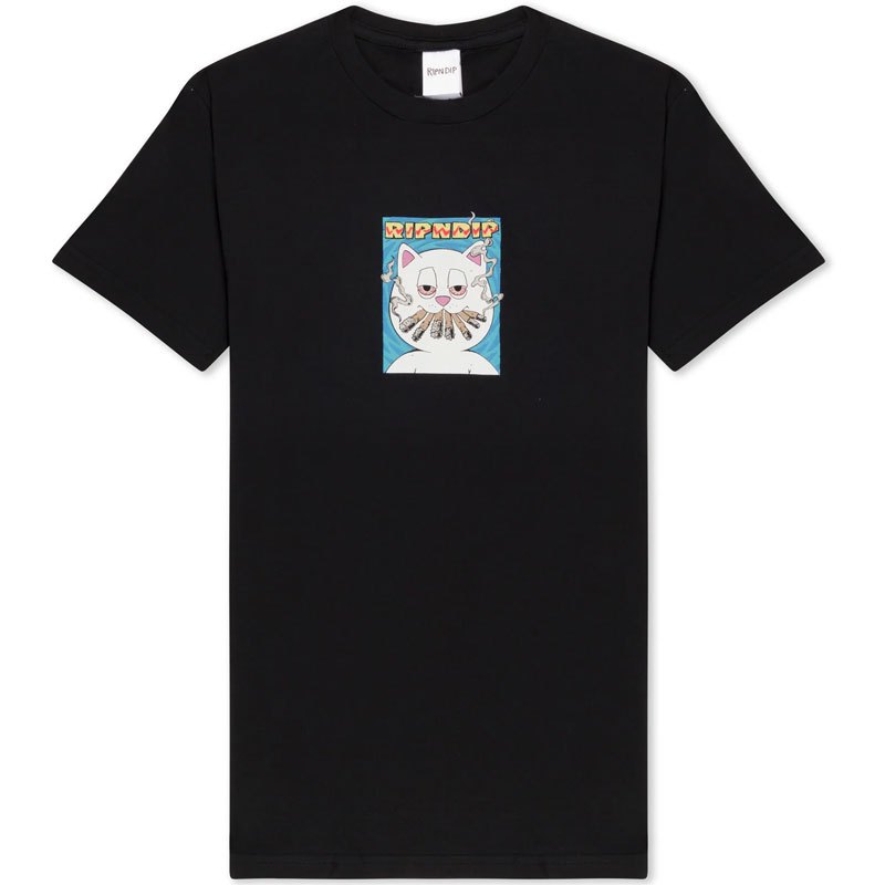 RIPNDIP 中指貓 RNDHOL23164 BLUNT FACE TEE 短T (黑色) 化學原宿