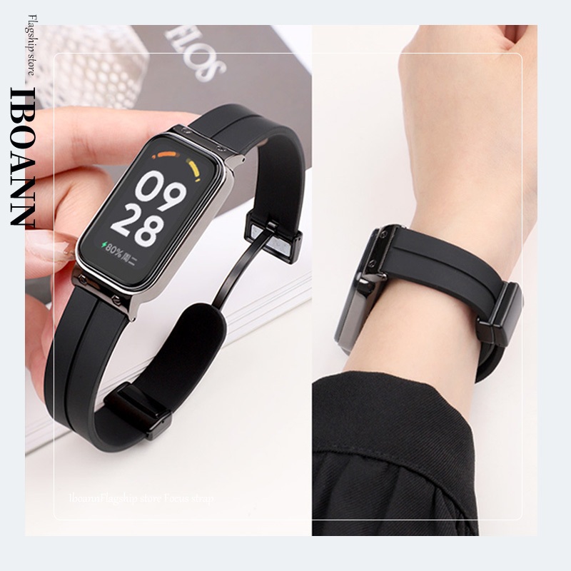 Redmi 手環 Pro 小米手環8Active 硅膠磁吸折疊扣男女生錶帶 運動智能替換帶 紅米手環Pro錶帶 小米錶帶