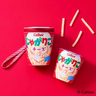 日本限定 Calbee 卡樂比 起士 薯條 擬真造型 手提包 化妝包 收納包 文具用品 筆袋 書籍雜誌 附錄包