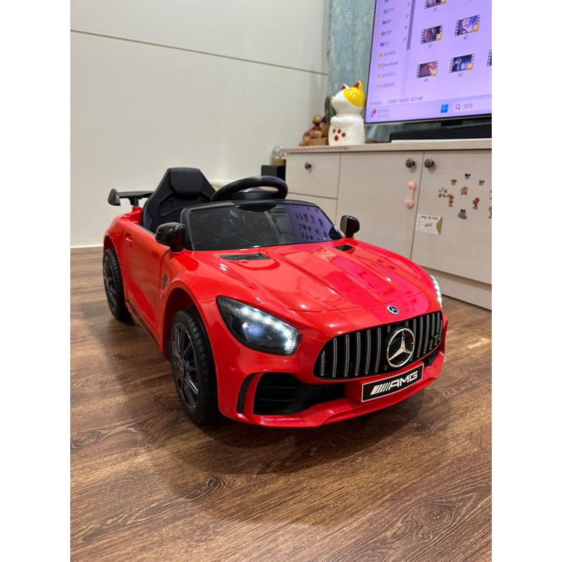 現貨》原廠授權賓士Benz GT R電動車 兒童遙控電動車 兒童騎乘 兒童電動車 遙控車 紅色 (近全新品 )