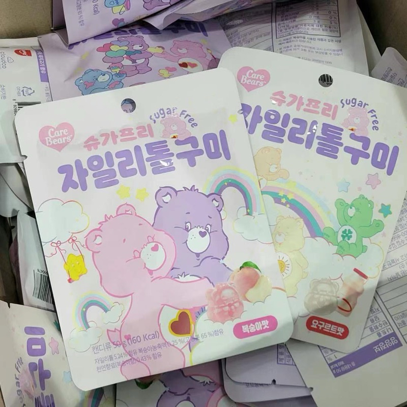 *hehe 韓國🇰🇷新品超Q❗️Care Bears 彩虹熊軟糖 小熊軟糖 無糖 木糖醇 水果軟糖 50g