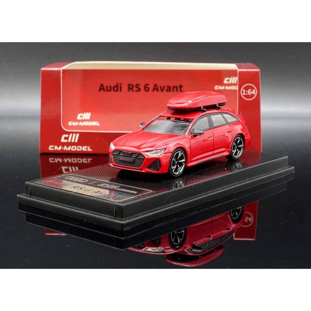 【M.A.S.H】現貨特價 CM Model 1/64 Audi RS6 Avant +車頂行李箱 紅