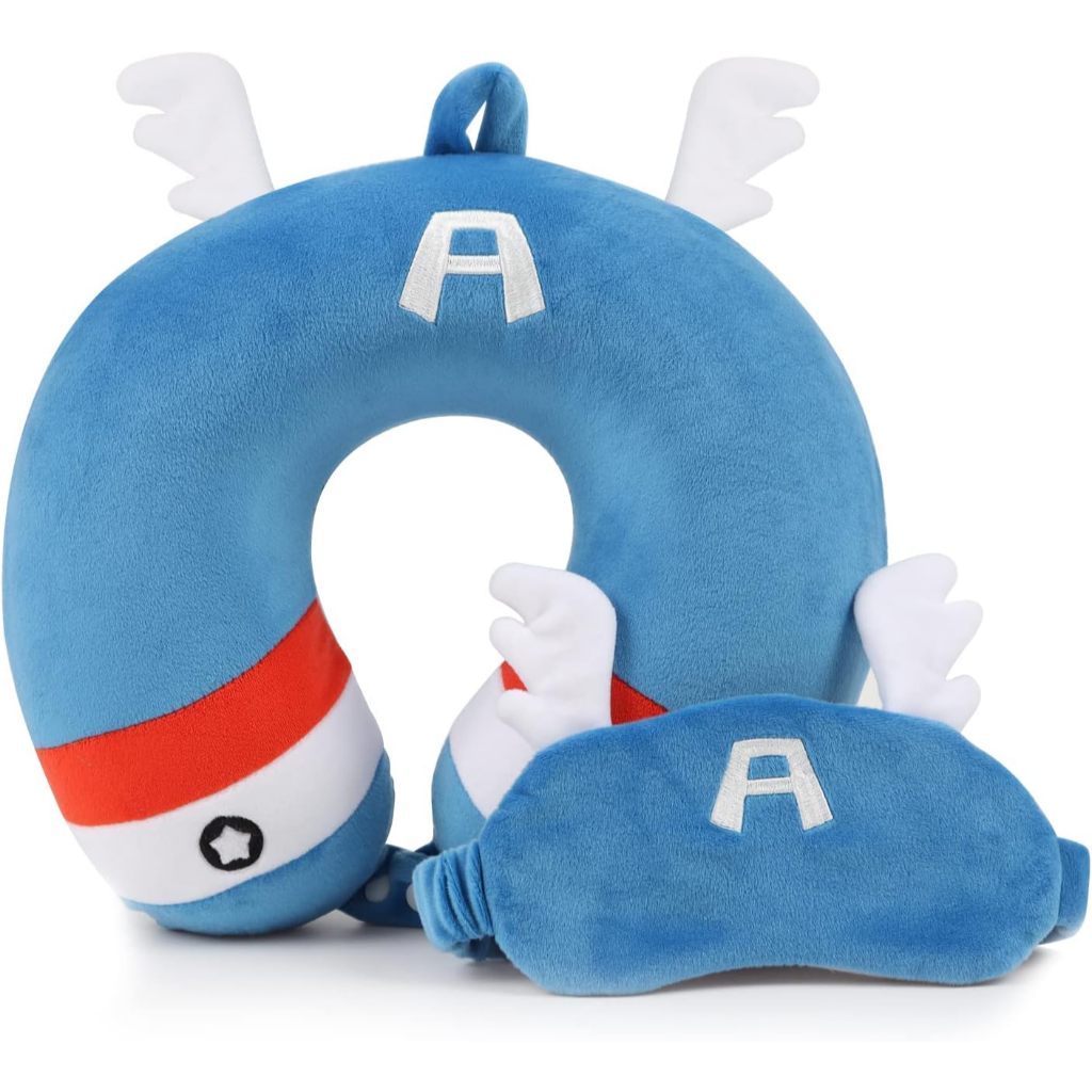 預購❤️正版❤️ 美國迪士尼 MARVEL 美國隊長  枕頭 U型枕 眼罩 Pillow captian America