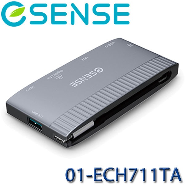 【3CTOWN】含稅附發票 eSENSE 逸盛 H711 Type-C TO VGA/HDMI/LAN 轉接器