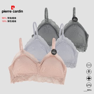 【pierre cardin 皮爾卡登女性內衣】花卉蕾絲無鋼圈內衣