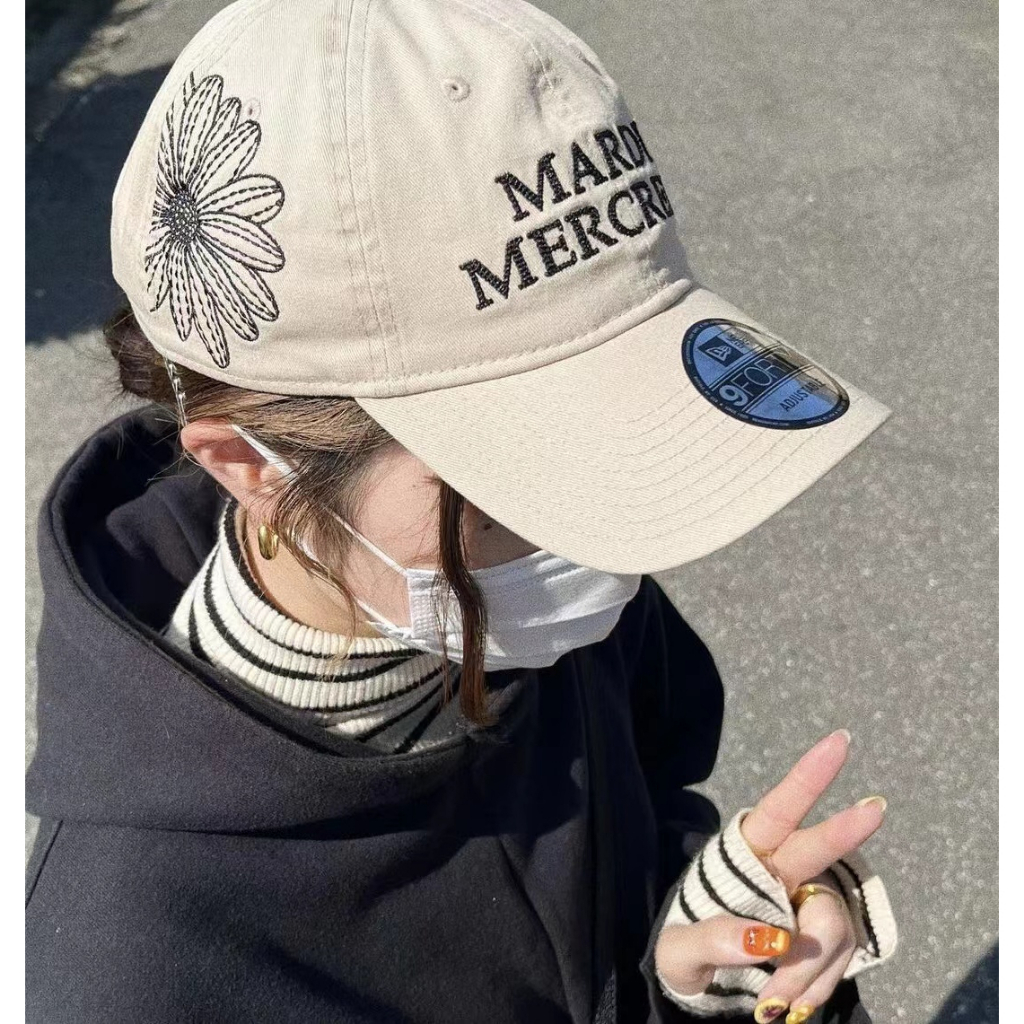 MARDI MERCREDI x NEW ERA 聯名棒球帽 鴨舌帽 花朵帽子 情侶款 韓國代購