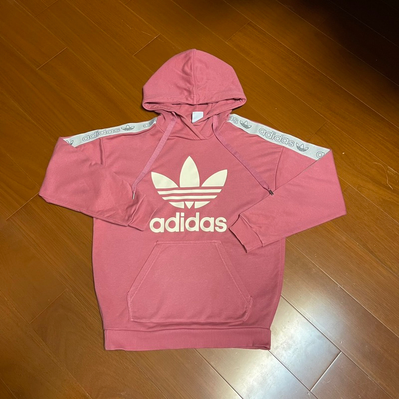 （Size 美版XS) Adidas 三線串標帽T