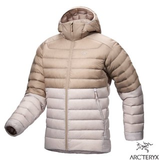 【ARCTERYX 始祖鳥】男 保暖防風防潑 連帽鵝絨外套 Cerium 羽絨外套 雪衣/煙燻棕 X000007313