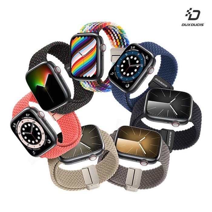 DUX DUCIS Apple Watch S1-S9 Ultra 磁吸扣編織錶帶 單圈錶帶