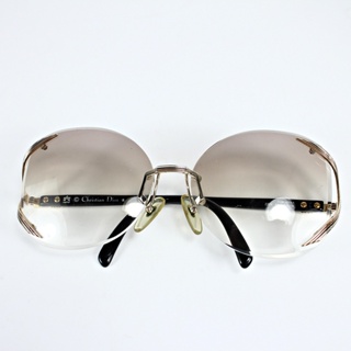 二手 CD DIOR 迪奧 復古無框感 大鏡片 太陽眼鏡 眼鏡架