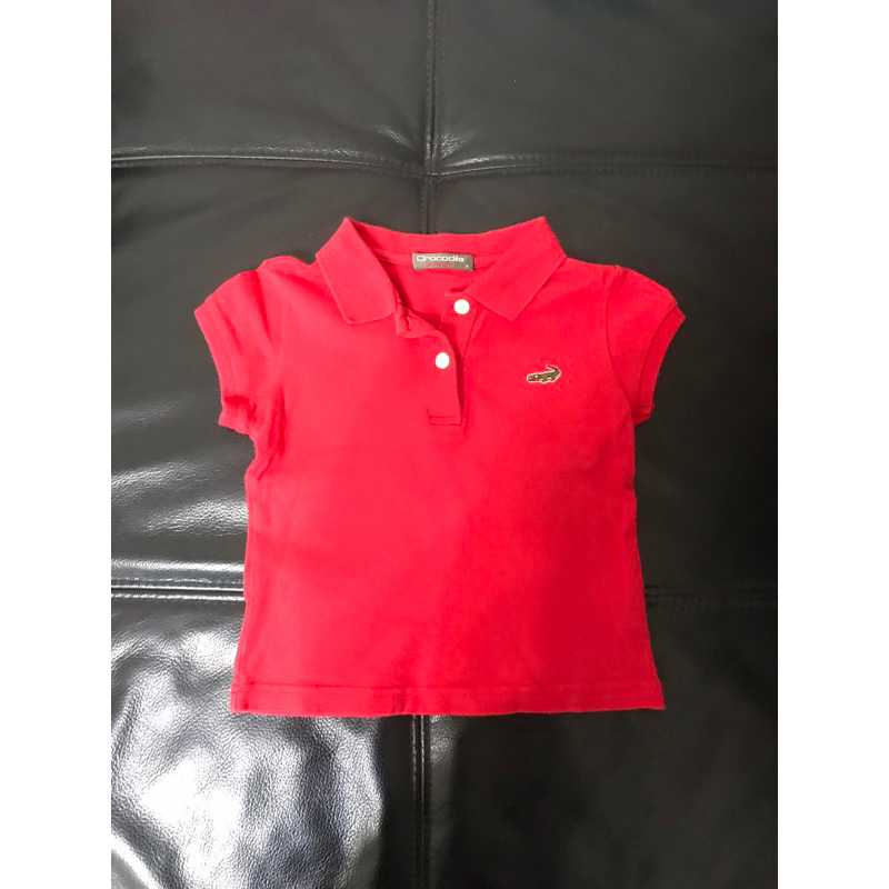 crocodile小童紅色短袖Polo衫（尺寸4）約80可穿