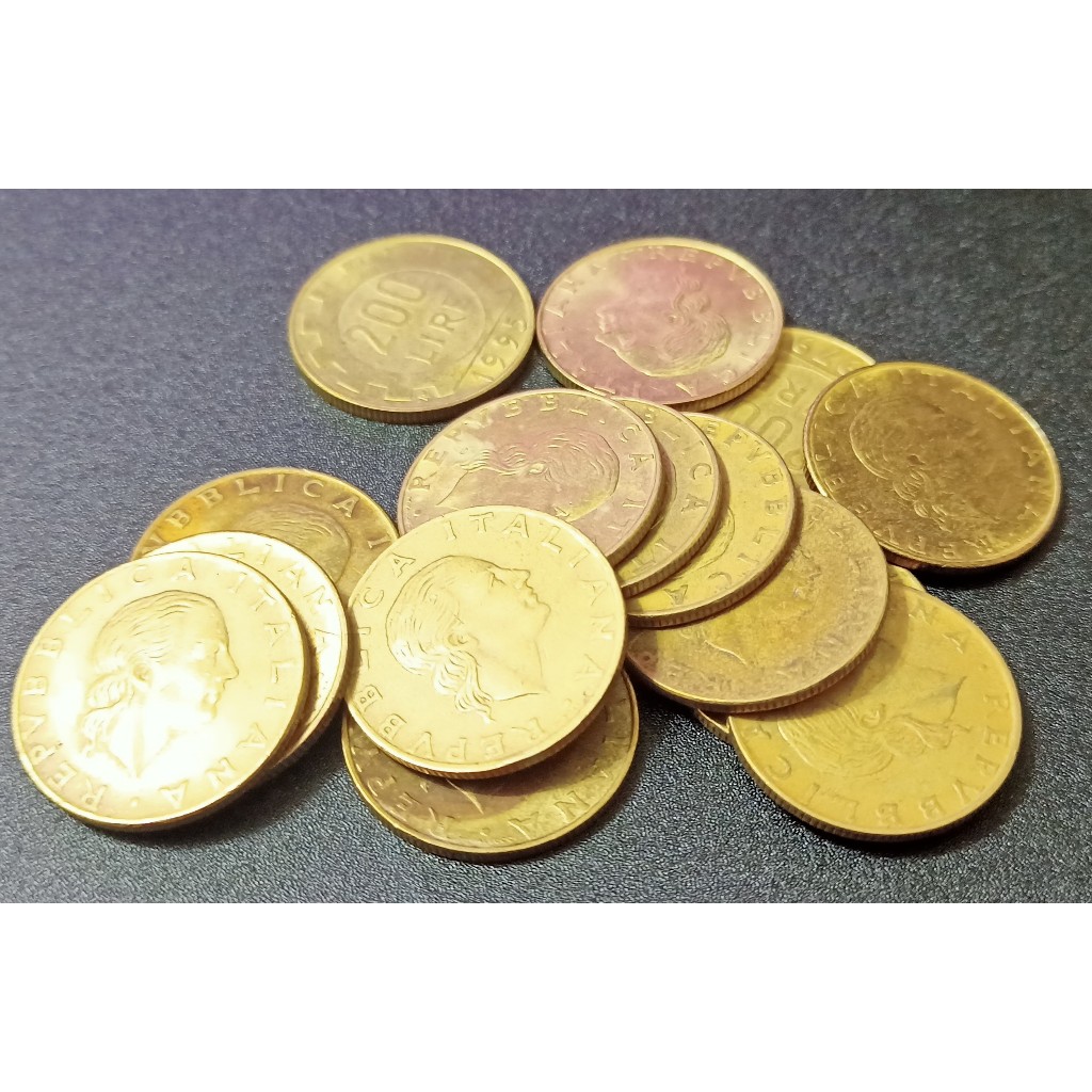 義大利200里拉/12枚/錢幣硬幣紀念幣金銀銅鐵幣