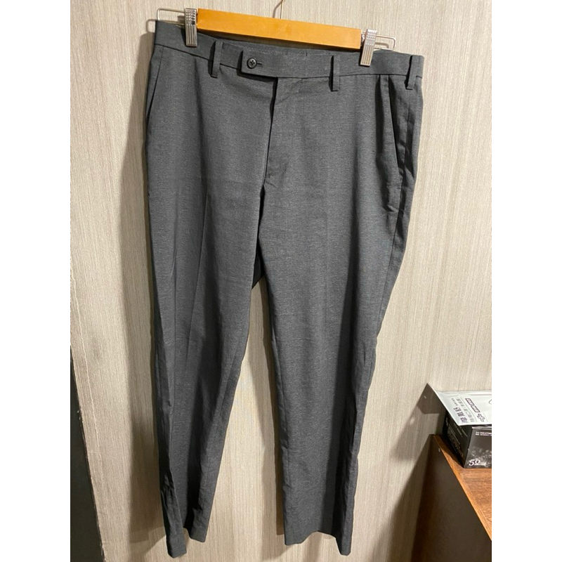 Uniqlo 感動褲 深灰 輕量西裝褲 快乾 腰圍82cm