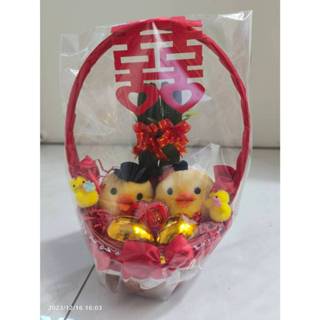 婚禮小物 手做超可愛帶路雞/婚禮情侶小熊娃娃