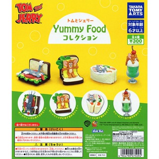 【LUNI 玩具雜貨】TAKARA TOMY 湯姆貓與傑利鼠美食公仔 扭蛋 整套4款 三明治 蘇打