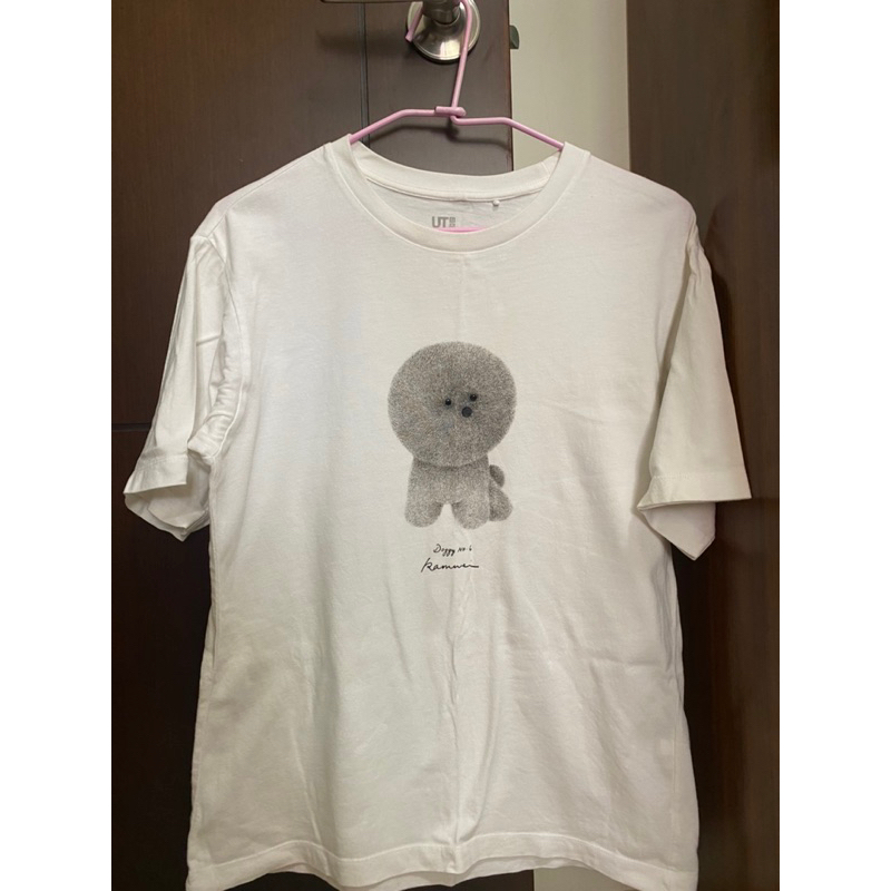 Uniqlo 純棉 大頭狗 T-shirt 短袖 M號 白