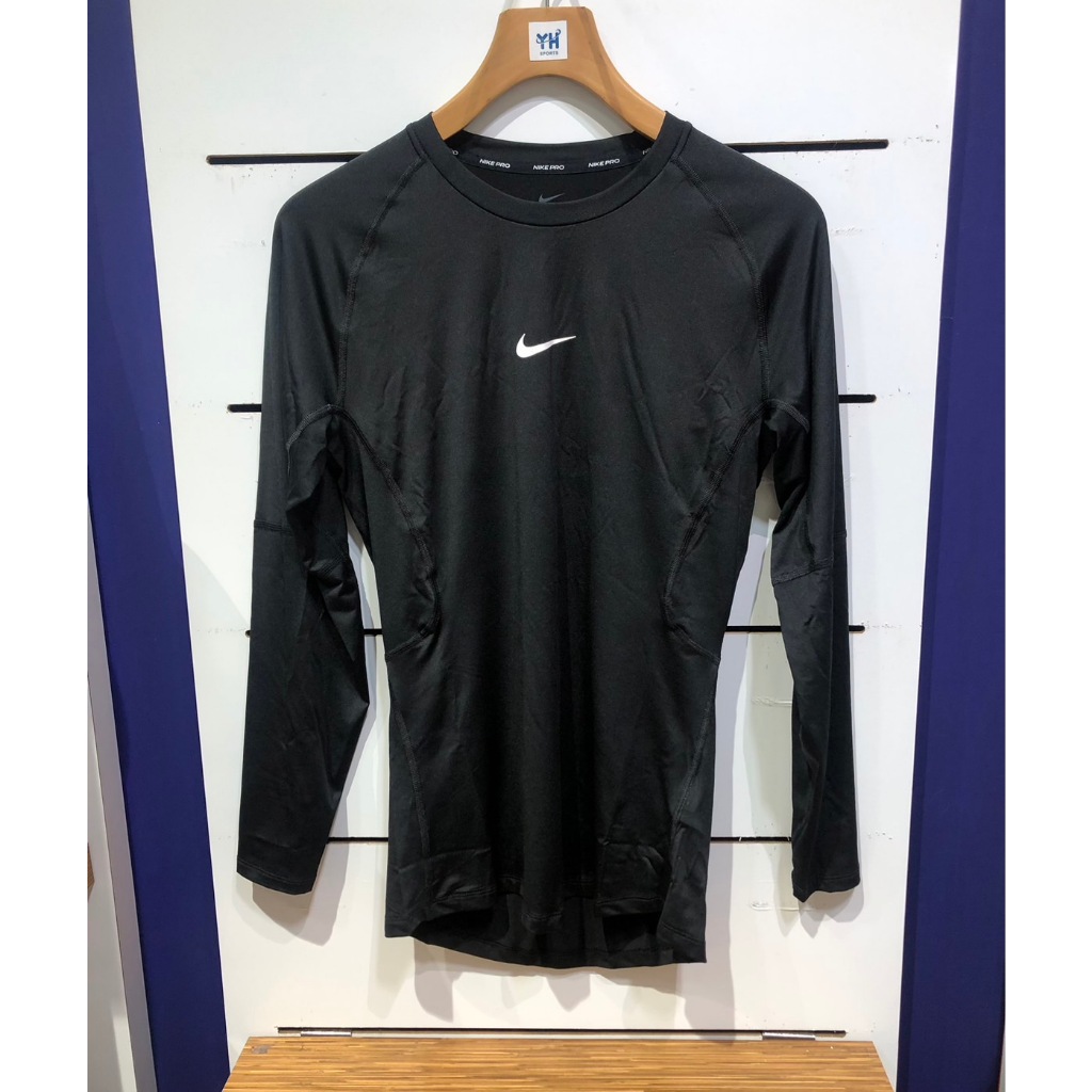 【清大億鴻】Nike Pro  Dri-FIT 男款運動緊身長袖上衣 快乾 排汗 透氣 黑色FB7920-010